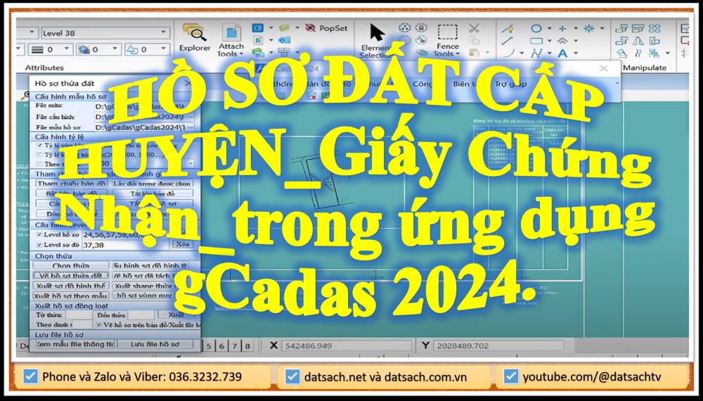 HỒ SƠ ĐẤT CẤP HUYỆN_Giấy Chứng Nhận_trong ứng dụng gCadas 2024.