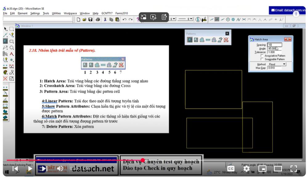 2.7. Nhóm lệnh trải mẫu vẽ (Pattern)