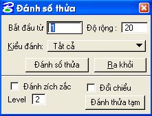 2.4. Đánh số thửa cho tờ bản đồ.