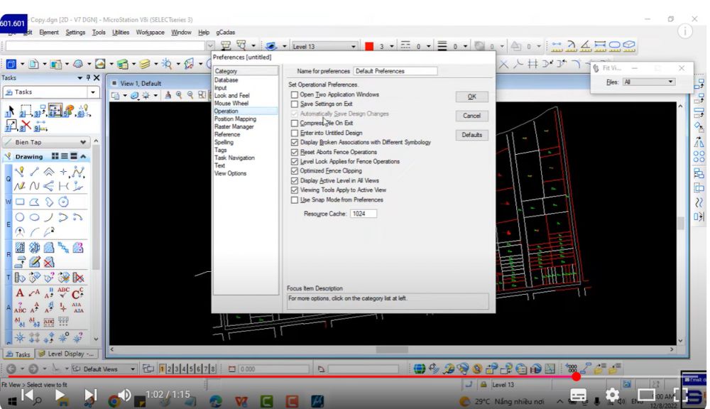 1.5. Tắt, bật chế độ tự động lưu trong Microtation