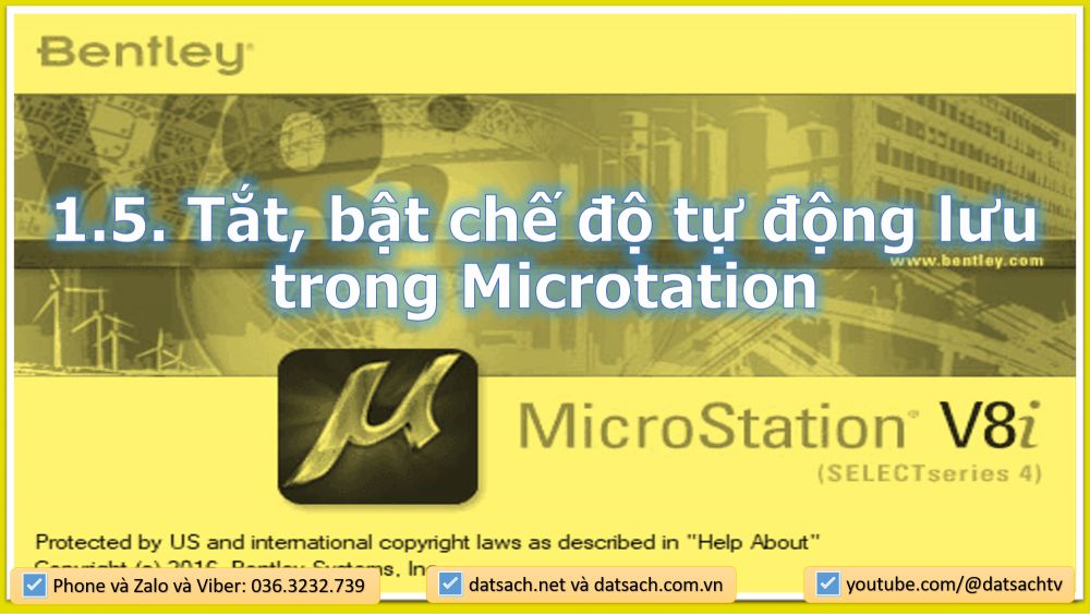1.5. Tắt, bật chế độ tự động lưu trong Microtation