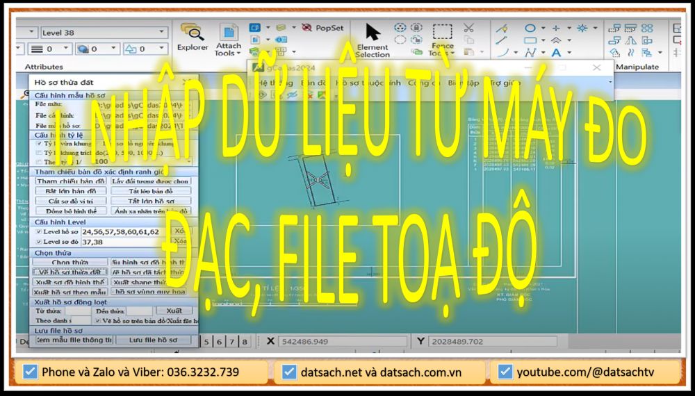 I. NHẬP DỮ LIỆU TỪ MÁY ĐO ĐẠC, FILE TOẠ ĐỘ