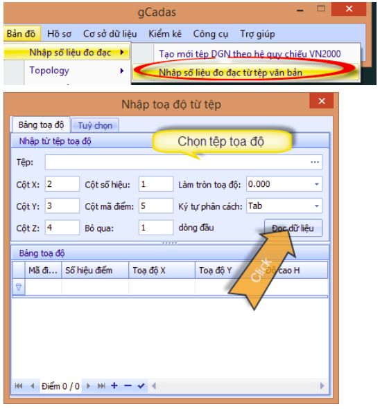 I. NHẬP DỮ LIỆU TỪ MÁY ĐO ĐẠC, FILE TOẠ ĐỘ 3 I. NHẬP DỮ LIỆU TỪ MÁY ĐO ĐẠC, FILE TOẠ ĐỘ