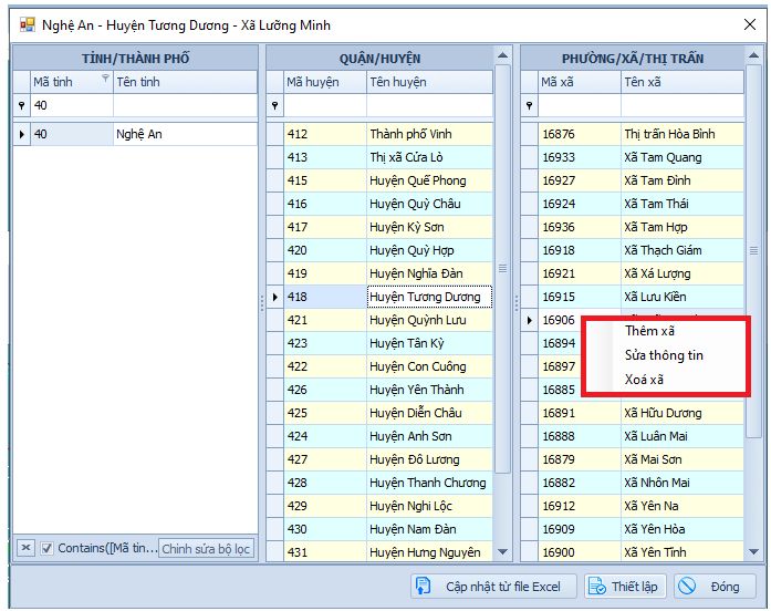 HỆ THỐNG_Thiết Lập Đơn Vị Hành Chính trong Ứng Dụng gCadas 3 HỆ THỐNG_Thiết Lập Đơn Vị Hành Chính trong Ứng Dụng gCadas