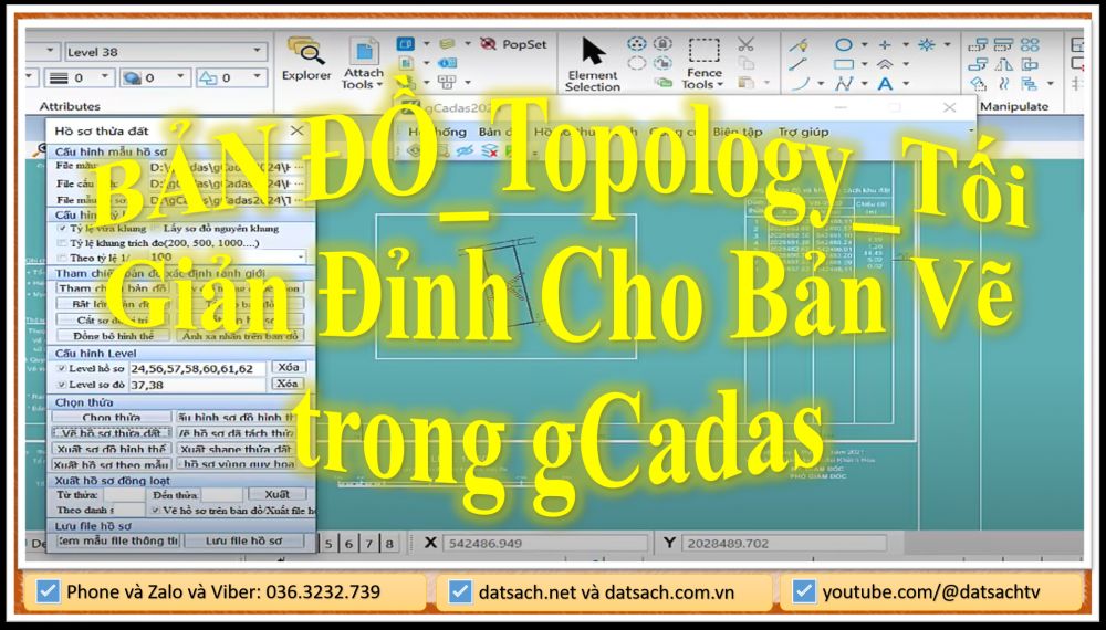 BẢN ĐỒ_Topology_Tạo Thửa Đất từ Ranh Thửa trong gCadas
