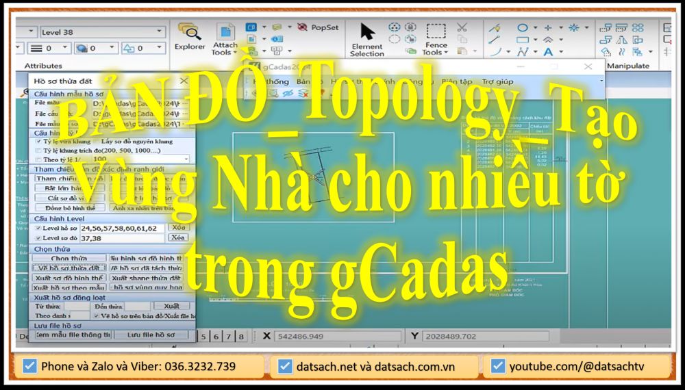 BẢN ĐỒ_Topology_Tạo Vùng Nhà cho nhiều tờ trong gCadas