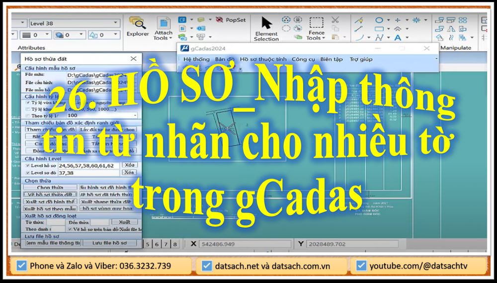 26. HỒ SƠ_Nhập thông tin từ nhãn cho nhiều tờ trong gCadas