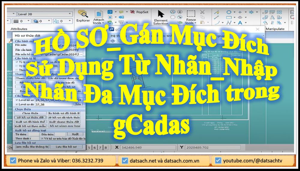 HỒ SƠ_Gán Mục Đích Sử Dụng Từ Nhãn_Nhập Nhãn Đa Mục Đích trong gCadas