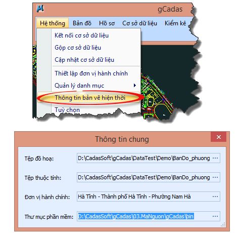 HỆ THỐNG_Thông Tin Bản Vẽ Hiện Thời trong Ứng Dụng gCadas 2 HỆ THỐNG_Thông Tin Bản Vẽ Hiện Thời trong Ứng Dụng gCadas