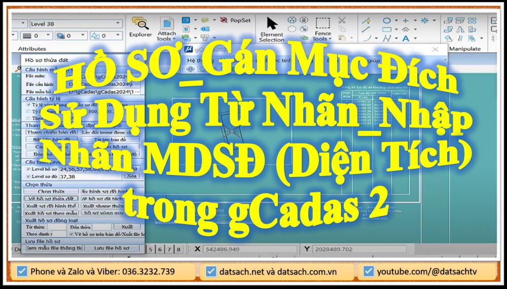 HỒ SƠ_Gán Mục Đích Sử Dụng Từ Nhãn_Nhập Nhãn MDSĐ (Diện Tích) trong gCadas 2