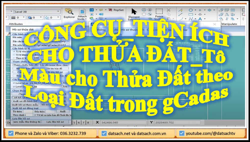CÔNG CỤ_TIỆN ÍCH CHO THỬA ĐẤT_Tô Màu cho Thửa Đất theo Loại Đất trong gCadas