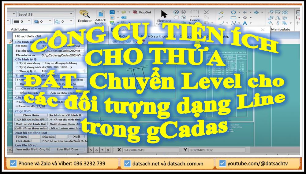 CÔNG CỤ_TIỆN ÍCH CHO THỬA ĐẤT_Chuyển Level cho các đối tượng dạng Line trong gCadas