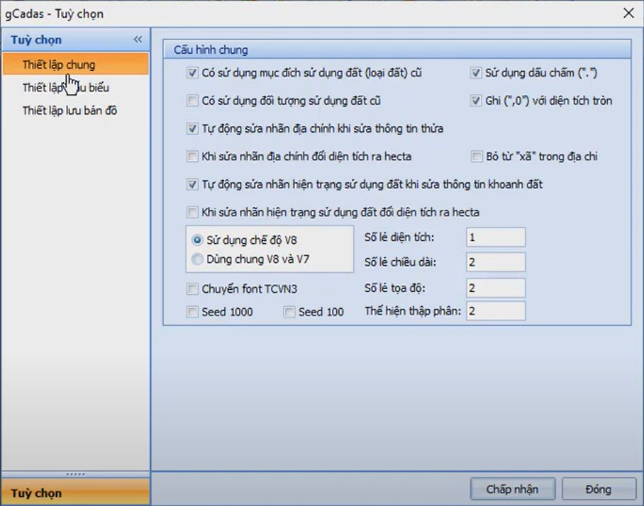 HỆ THỐNG_Tùy Chọn trong Ứng Dụng gCadas 2 HỆ THỐNG_Tùy Chọn trong Ứng Dụng gCadas