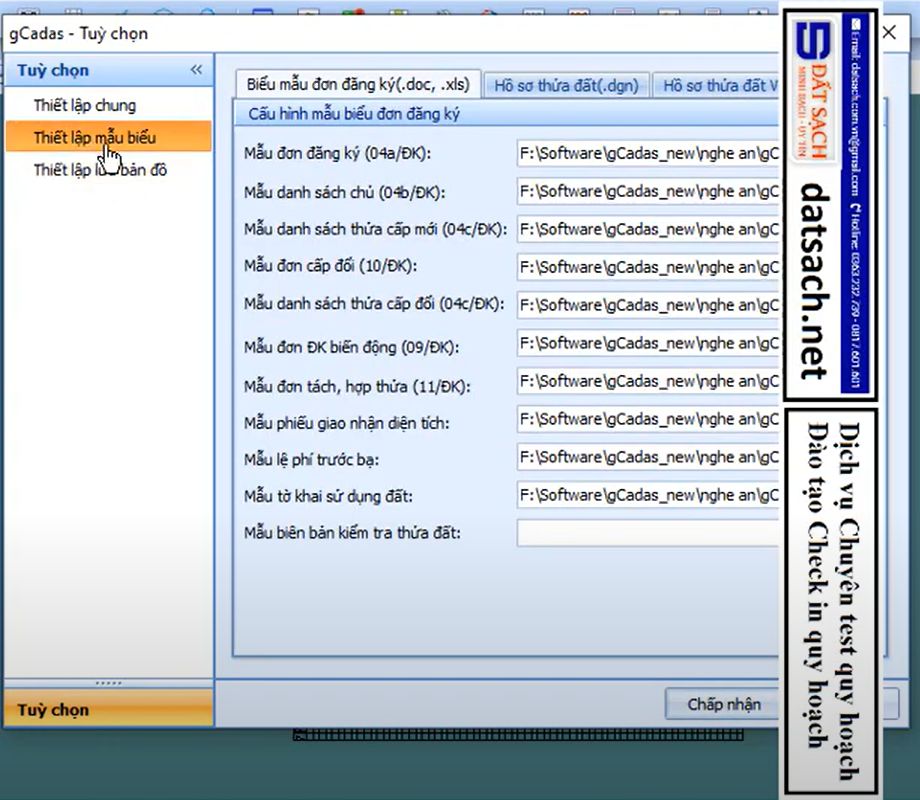 HỆ THỐNG_Tùy Chọn trong Ứng Dụng gCadas 3 HỆ THỐNG_Tùy Chọn trong Ứng Dụng gCadas