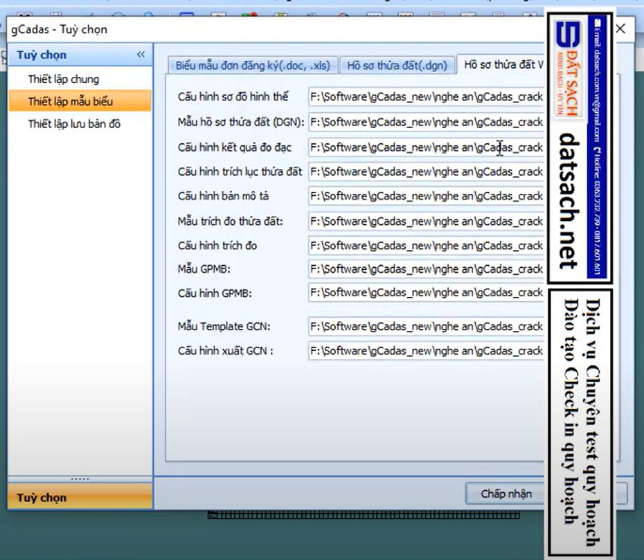 HỆ THỐNG_Tùy Chọn trong Ứng Dụng gCadas 5 HỆ THỐNG_Tùy Chọn trong Ứng Dụng gCadas