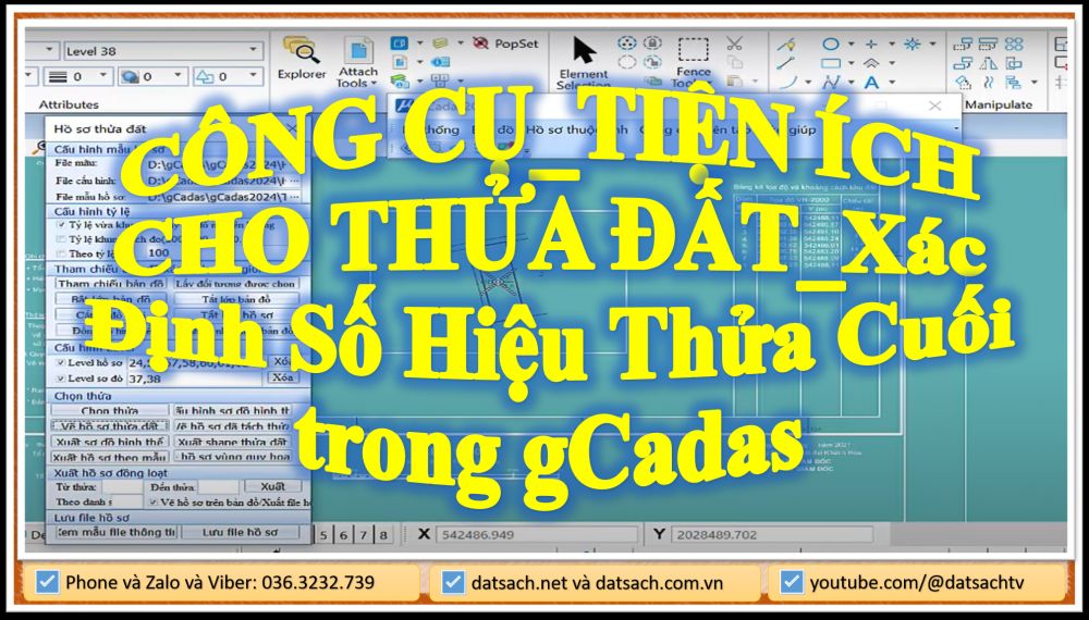 CÔNG CỤ_TIỆN ÍCH CHO THỬA ĐẤT_Xác Định Số Hiệu Thửa Cuối trong gCadas