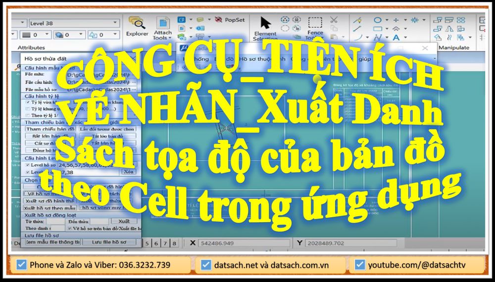 CÔNG CỤ_TIỆN ÍCH VẼ NHÃN_Xuất Danh Sách tọa độ của bản đồ theo Cell trong ứng dụng