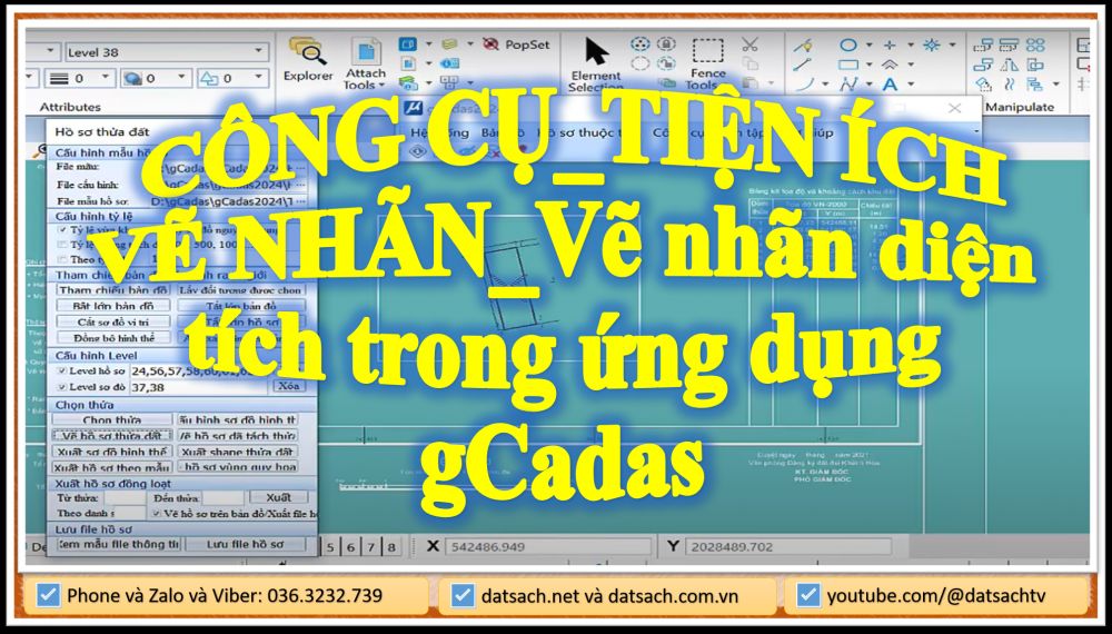 CÔNG CỤ_TIỆN ÍCH VẼ NHÃN_Vẽ nhãn diện tích trong ứng dụng gCadas