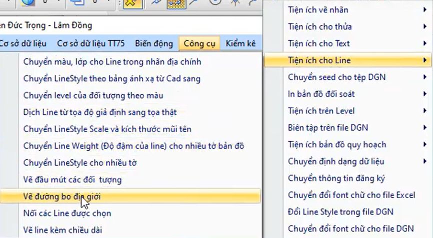 CÔNG CỤ_TIỆN ÍCH CHO LINE_Vẽ Đường Bo Địa giới trong ứng dụng gCadas