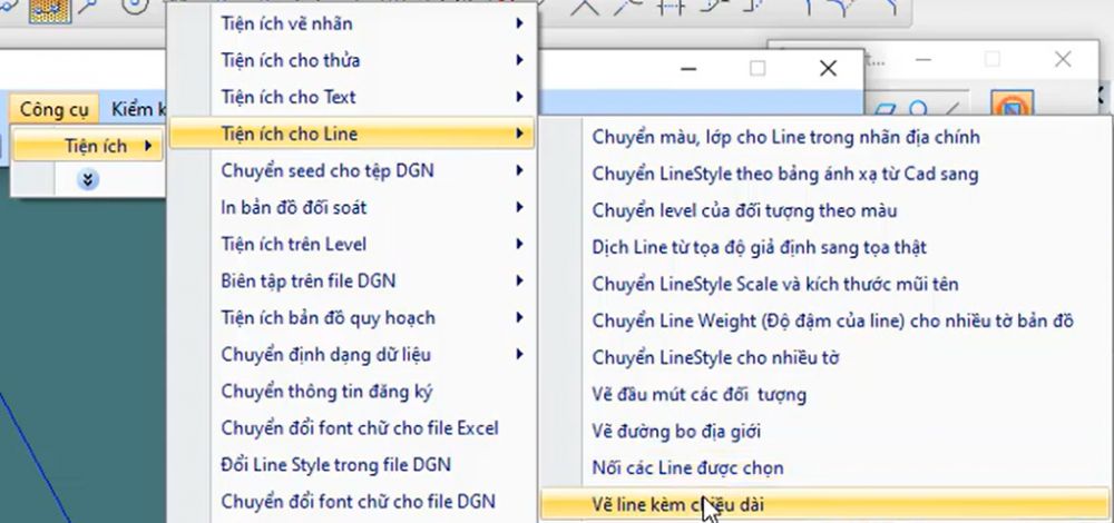 CÔNG CỤ_TIỆN ÍCH CHO LINE_Vẽ Line kèm chiều dài trong dụng gCadas