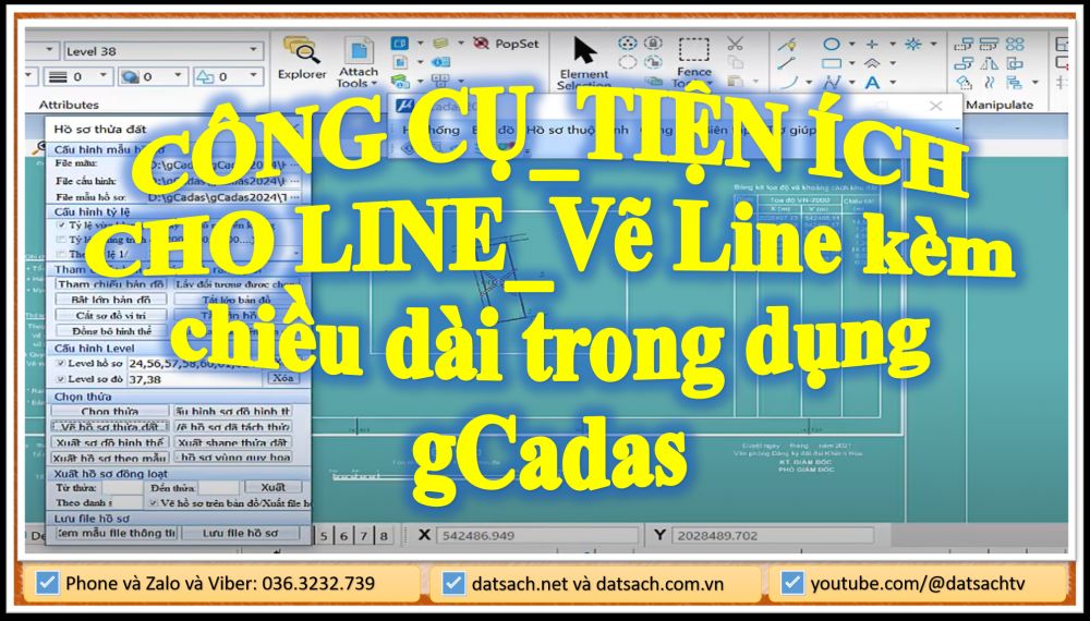 CÔNG CỤ_TIỆN ÍCH CHO LINE_Vẽ Line kèm chiều dài trong dụng gCadas