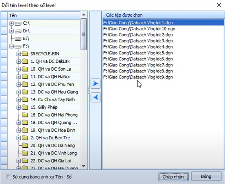 CÔNG CỤ_TIỆN ÍCH TRÊN LEVEL_Đổi tên Level theo Level số và Đổi hàng loạt.