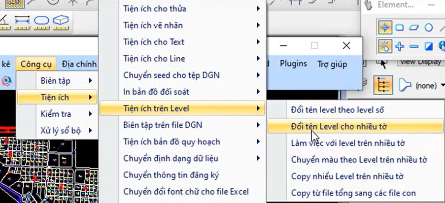 CÔNG CỤ_TIỆN ÍCH TRÊN LEVEL_Đổi tên Level theo Level số và Đổi hàng loạt.