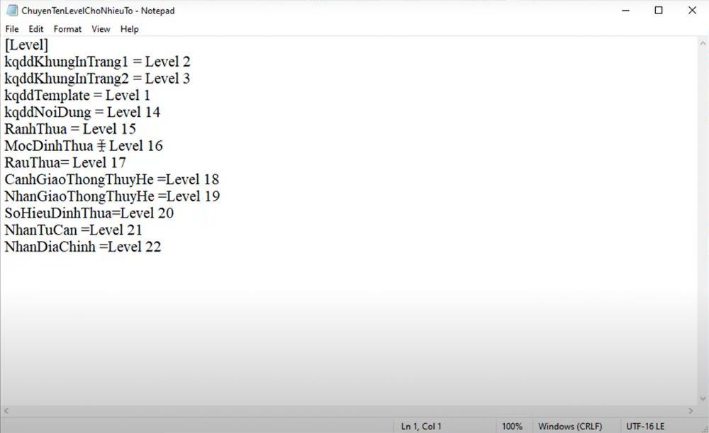 CÔNG CỤ_TIỆN ÍCH TRÊN LEVEL_Đổi tên Level theo Level số và Đổi hàng loạt.