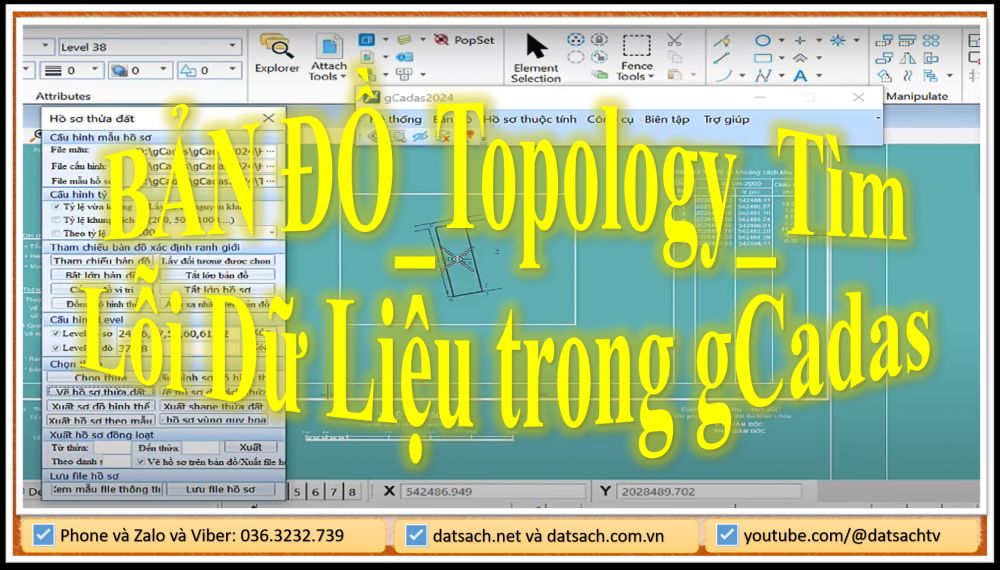 BẢN ĐỒ_Topology_Tìm Lỗi Dữ Liệu trong gCadas