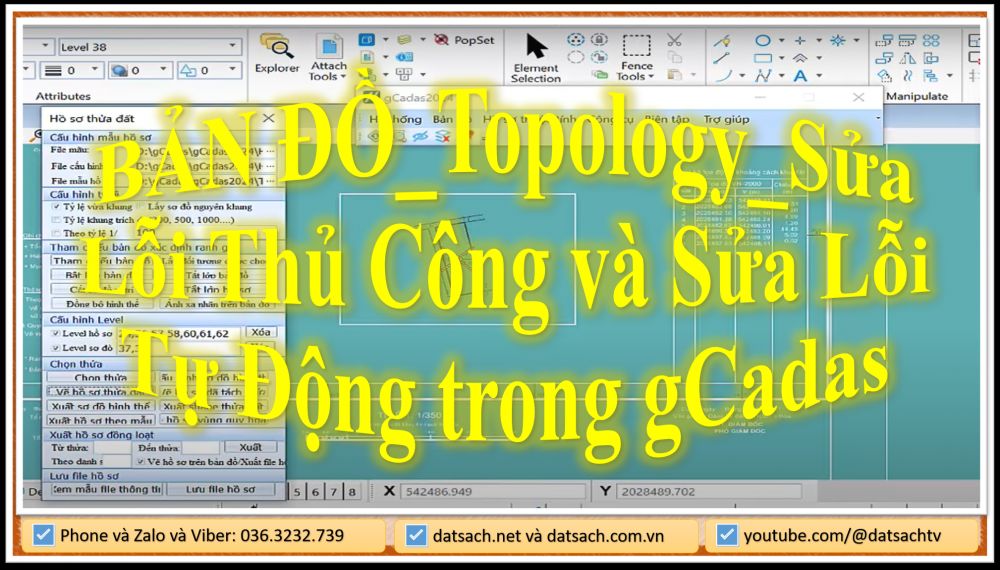 BẢN ĐỒ_Topology_Sửa Lỗi Thủ Công và Sửa Lỗi Tự Động trong gCadas