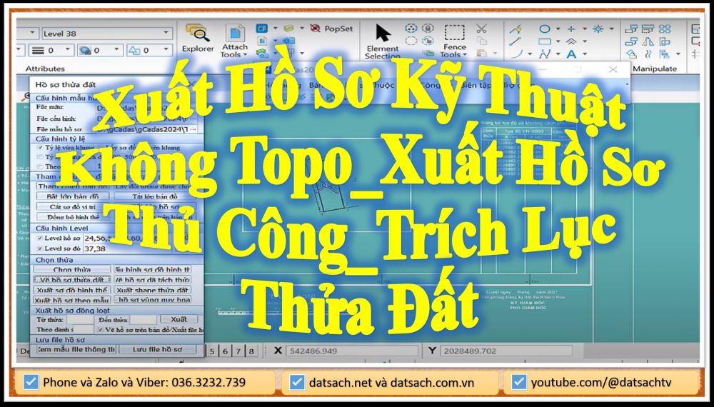 Xuất Hồ Sơ Kỹ Thuật Không Topo_Xuất Hồ Sơ Thủ Công_Trích Lục Thửa Đất