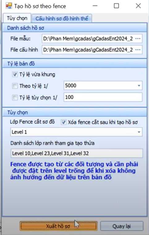 Xuất Hồ Sơ Kỹ Thuật Không Topo_Xuất Hồ Sơ Thủ Công_Trích Lục Thửa Đất