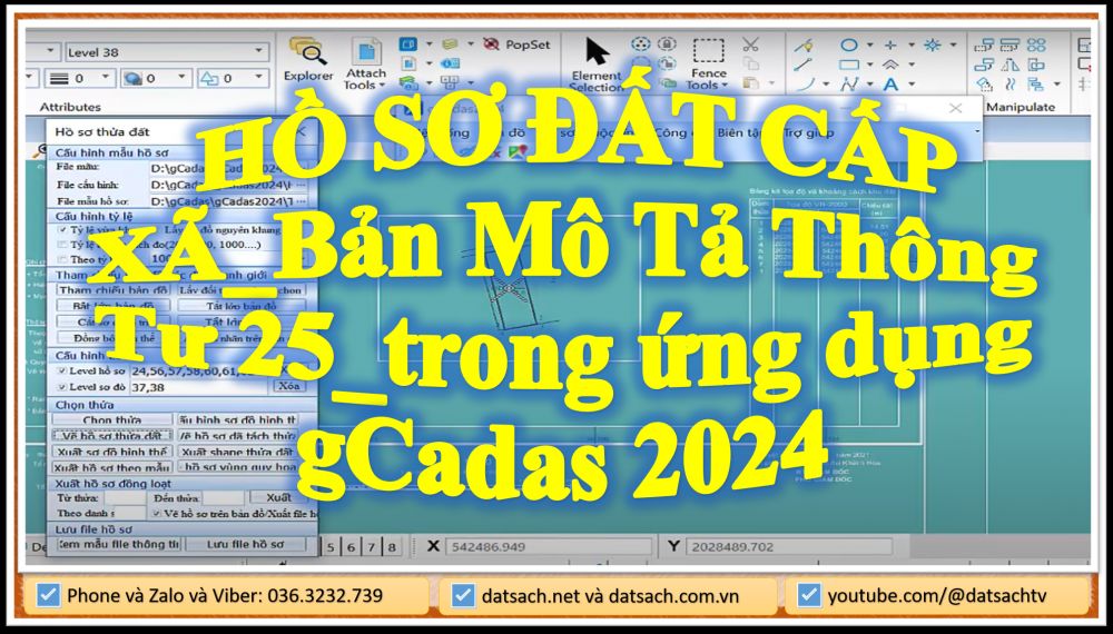 HỒ SƠ ĐẤT CẤP XÃ_Bản Mô Tả Thông Tư 25_trong ứng dụng gCadas 2024