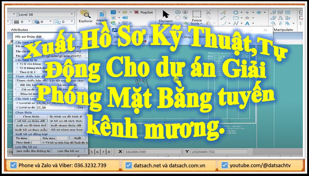 Xuất Hồ Sơ Kỹ Thuật,Tự Động Cho dự án Giải Phóng Mặt Bằng tuyến kênh mương.