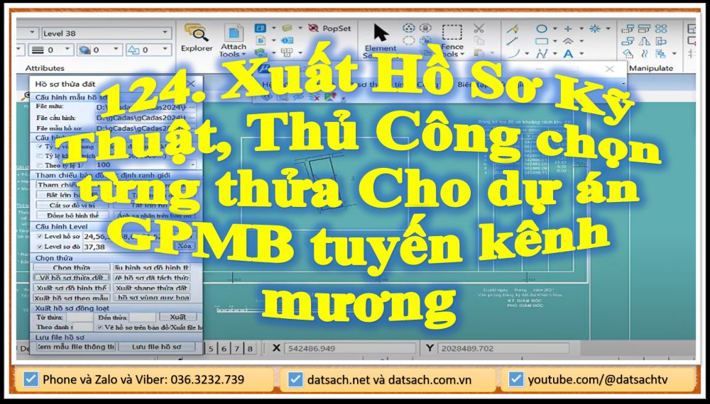 124. Xuất Hồ Sơ Kỹ Thuật, Thủ Công chọn từng thửa Cho dự án GPMB tuyến kênh mương