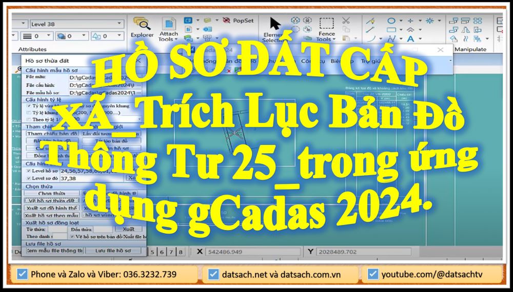 HỒ SƠ ĐẤT CẤP XÃ_Trích Lục Bản Đồ Thông Tư 25_trong ứng dụng gCadas 2024.
