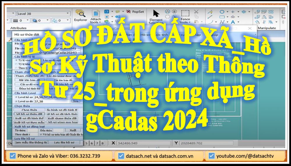 HỒ SƠ ĐẤT CẤP XÃ_Hồ Sơ Kỹ Thuật theo Thông Tư 25_trong ứng dụng gCadas 2024