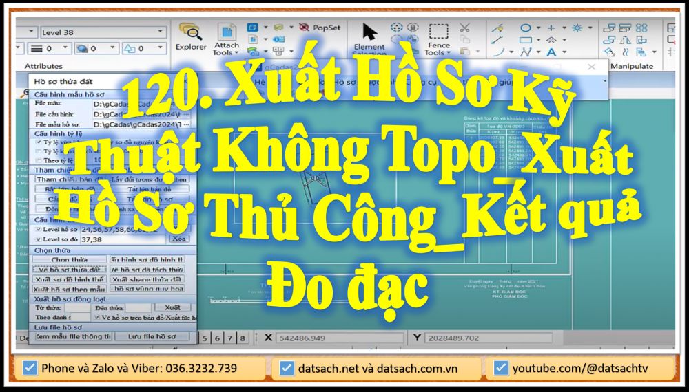 120. Xuất Hồ Sơ Kỹ Thuật Không Topo_Xuất Hồ Sơ Thủ Công_Kết quả Đo đạc