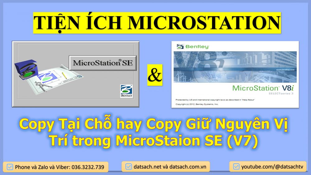 Copy Tại Chỗ hay Copy Giữ Nguyên Vị Trí trong MicroStaion SE (V7)