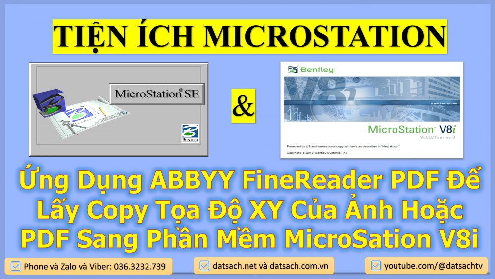 Ứng Dụng ABBYY FineReader PDF Để Lấy Copy Tọa Độ XY Của Ảnh Hoặc PDF Sang Phần Mềm MicroSation V8i