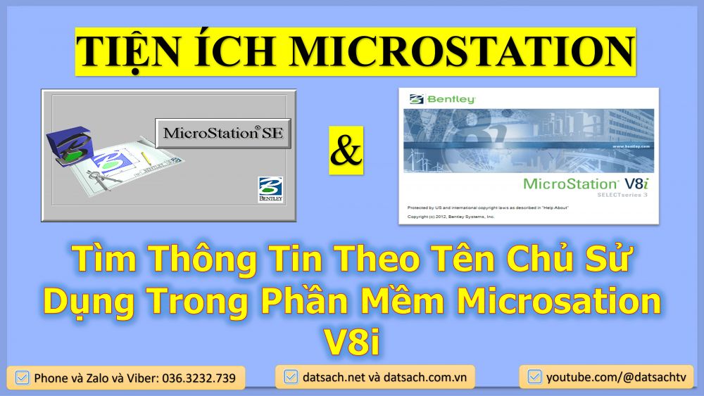 Tìm Thông Tin Theo Tên Chủ Sử Dụng Trong Phần Mềm Microsation V8i