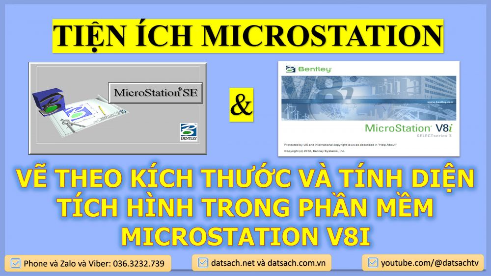 VẼ THEO KÍCH THƯỚC VÀ TÍNH DIỆN TÍCH HÌNH TRONG PHẦN MỀM MICROSTATION V8I