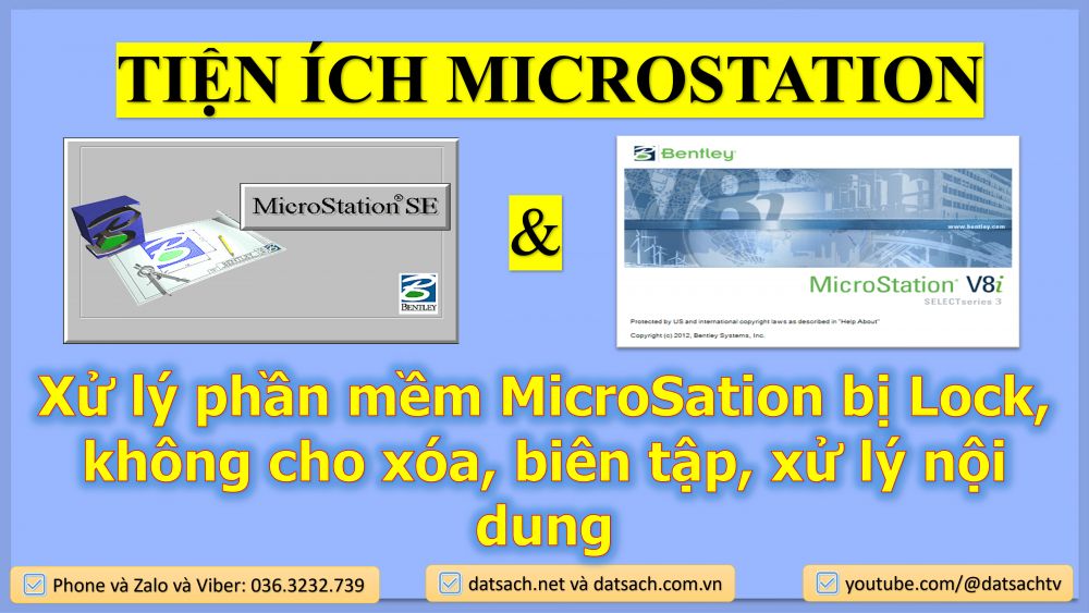 Xử lý phần mềm MicroSation bị Lock, không cho xóa, biên tập, xử lý nội dung 1 Xử lý phần mềm MicroSation bị Lock, không cho xóa, biên tập, xử lý nội dung