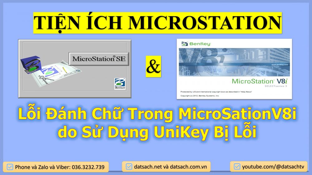 Lỗi Đánh Chữ Trong MicroSationV8i do Sử Dụng UniKey Bị Lỗi
