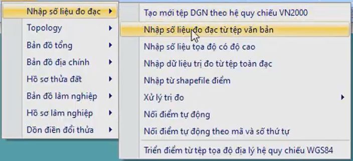 BẢN ĐỒ_Nhập Số liệu đo đạc_Nhập số liệu đo đạc từ tệp văn bản trong gCadas 2 BẢN ĐỒ_Nhập Số liệu đo đạc_Nhập số liệu đo đạc từ tệp văn bản trong gCadas