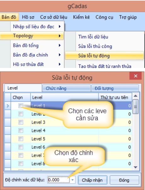 BẢN ĐỒ_Topology_Sửa Lỗi Thủ Công và Sửa Lỗi Tự Động trong gCadas 2 BẢN ĐỒ_Topology_Sửa Lỗi Thủ Công và Sửa Lỗi Tự Động trong gCadas