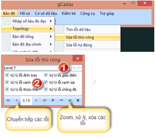 BẢN ĐỒ_Topology_Sửa Lỗi Thủ Công và Sửa Lỗi Tự Động trong gCadas 5 BẢN ĐỒ_Topology_Sửa Lỗi Thủ Công và Sửa Lỗi Tự Động trong gCadas
