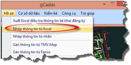 HỒ SƠ_Nhập thông tin từ excel trong gCadas 2 HỒ SƠ_Nhập thông tin từ excel trong gCadas