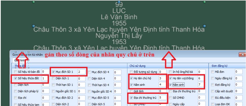 26. HỒ SƠ_Nhập thông tin từ nhãn cho nhiều tờ trong gCadas 3 26. HỒ SƠ_Nhập thông tin từ nhãn cho nhiều tờ trong gCadas