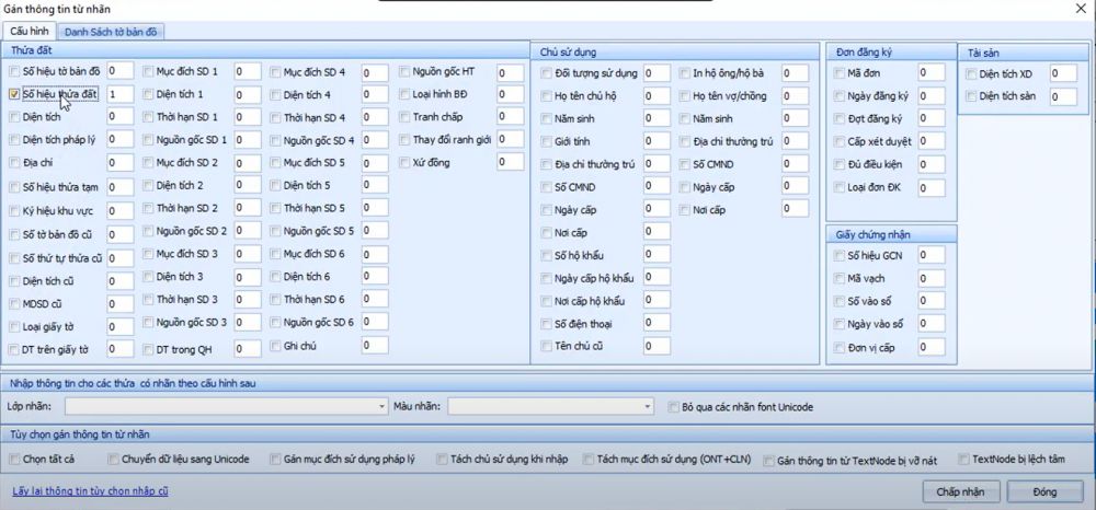 26. HỒ SƠ_Nhập thông tin từ nhãn cho nhiều tờ trong gCadas 4 26. HỒ SƠ_Nhập thông tin từ nhãn cho nhiều tờ trong gCadas